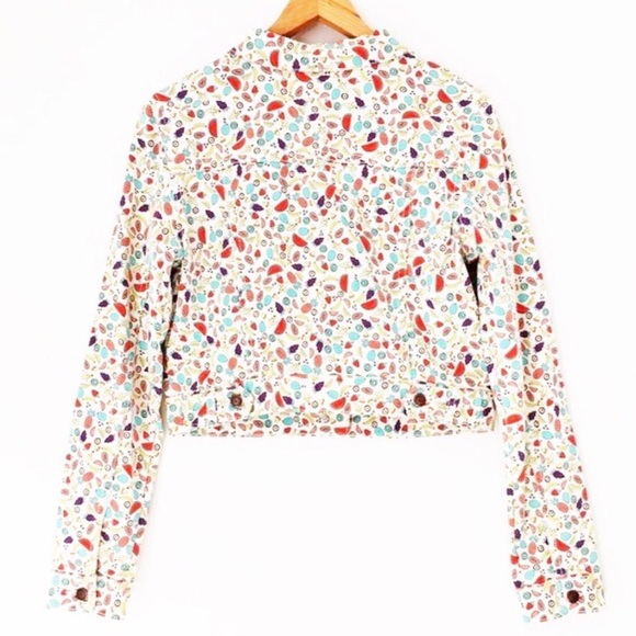 Fruity Pebbles White Denim Jacket 🍉🍌🍇🍎🍊🍓 - Picture 5 of 5